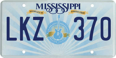MS license plate LKZ370