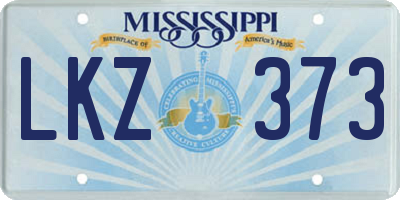 MS license plate LKZ373