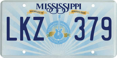 MS license plate LKZ379