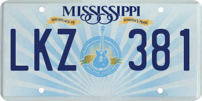 MS license plate LKZ381