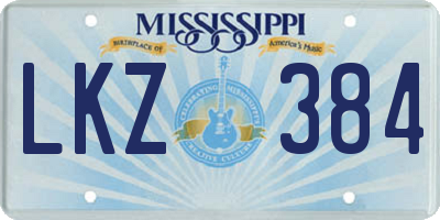 MS license plate LKZ384