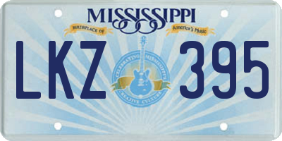 MS license plate LKZ395