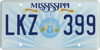 MS license plate LKZ399