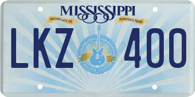 MS license plate LKZ400