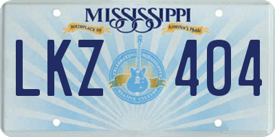 MS license plate LKZ404