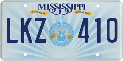 MS license plate LKZ410