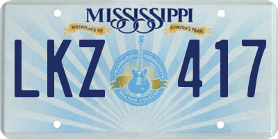 MS license plate LKZ417