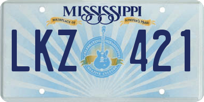 MS license plate LKZ421