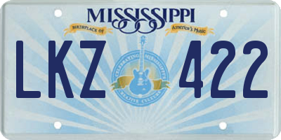 MS license plate LKZ422