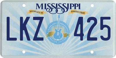 MS license plate LKZ425
