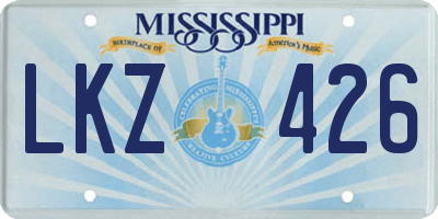 MS license plate LKZ426
