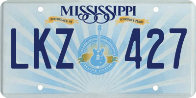 MS license plate LKZ427