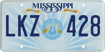 MS license plate LKZ428