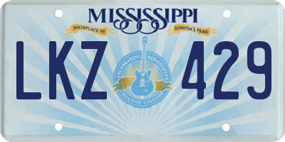 MS license plate LKZ429
