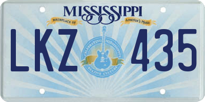 MS license plate LKZ435