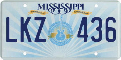 MS license plate LKZ436