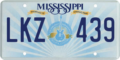MS license plate LKZ439