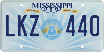 MS license plate LKZ440
