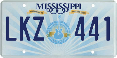 MS license plate LKZ441
