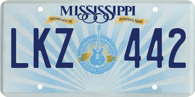 MS license plate LKZ442