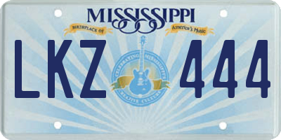 MS license plate LKZ444