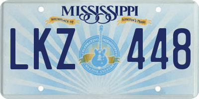 MS license plate LKZ448