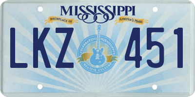 MS license plate LKZ451