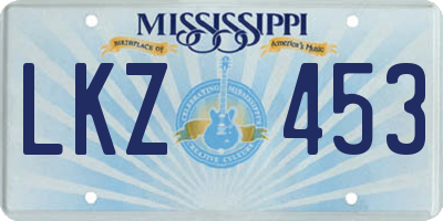 MS license plate LKZ453