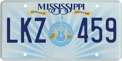 MS license plate LKZ459