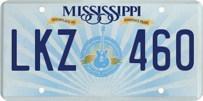 MS license plate LKZ460