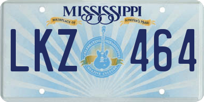 MS license plate LKZ464