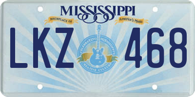 MS license plate LKZ468