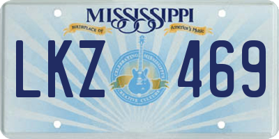 MS license plate LKZ469