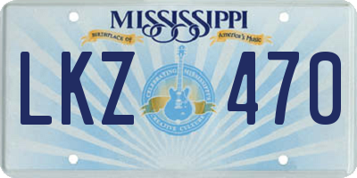 MS license plate LKZ470