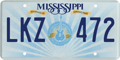 MS license plate LKZ472