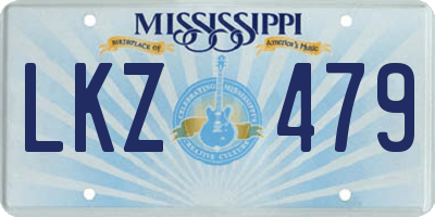 MS license plate LKZ479