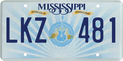 MS license plate LKZ481