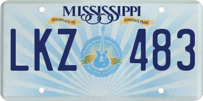 MS license plate LKZ483