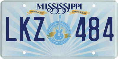 MS license plate LKZ484
