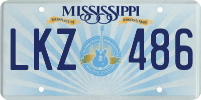 MS license plate LKZ486