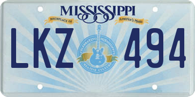 MS license plate LKZ494