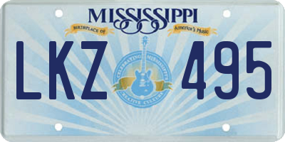 MS license plate LKZ495