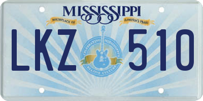 MS license plate LKZ510