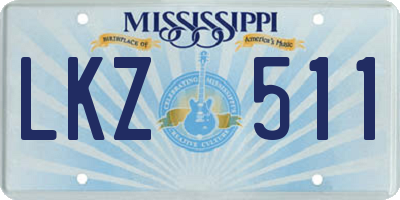 MS license plate LKZ511