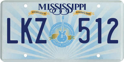 MS license plate LKZ512