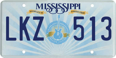 MS license plate LKZ513