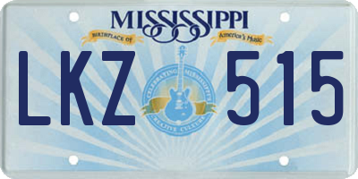 MS license plate LKZ515