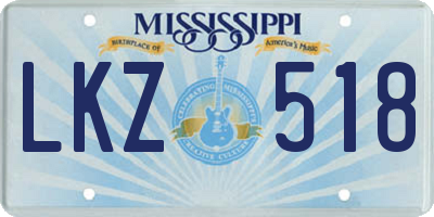 MS license plate LKZ518