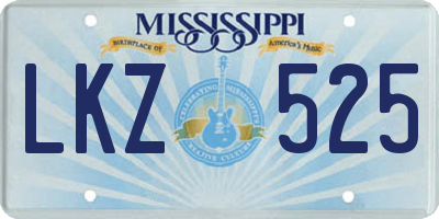 MS license plate LKZ525
