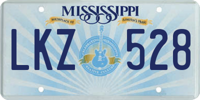 MS license plate LKZ528